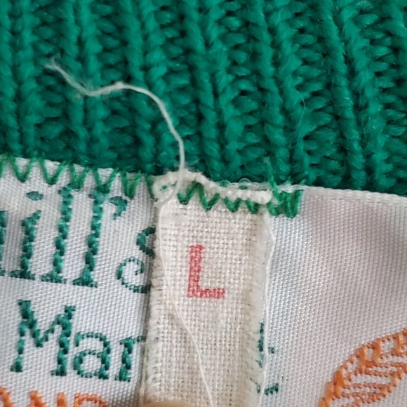 VINTAGE | St. Patrick's Lucky Shamrock Scoop Neck Sweater (Size L) - Picture 8 of 11